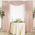 thumbnail image 5 of SoarDream Rose Gold Backdrop Curtains 2 Pieces 2ftx8ft  Sequin Backdrop Fabric Glitter Prom Drapes Baby Shower Photo Background Backdrops  Christmas decorations, 5 of 8