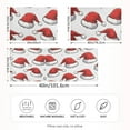 thumbnail image 2 of Yayeee Pillowcase Standard Size Set of 2 Satin Wrinkle Resistant Pillow Case, Red Santa Hats Pattern, 2 of 8