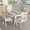 White, variant on EUROCO 42" 5-Piece Round Dining Table Set,Kitchen Table Set with Solid Wood Table and 4 Chairs for Dining Room,White