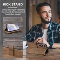 thumbnail image 3 of Asuwish Kickstand Hard Shell Wallet Cell Phone Case with Tempered Glass Screen Protector for Samsung Galaxy S24 Plus/S25 Plus, Brown, 3 of 6