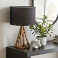 thumbnail image 3 of Bouclair Black Round Chita Fabric Lamp Shade, 3 of 10