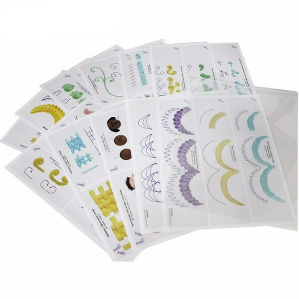 Papel para decorar tartas Sugarcraft Icing 23 hojas Molde para practicar Decoración Cocina, comedor y bar