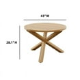 thumbnail image 3 of Afuera Living 43" Round Acacia Wood Patio Dining Table with Tripod Legs in Beige, 3 of 3