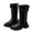 Black, variant on Girls Knee High Boots Fashion Pearl Bow knot Chunky Low Heel Platform Riding Booties