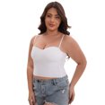 thumbnail image 4 of DARING DIVA Women's Plus Spaghetti Straps Wireless Padded Camisole XL White, 4 of 6