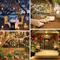 thumbnail image 2 of POINTERTECK Copper Wire LED Lights String Solor Waterproof Holiday Lights Party Decoration 100/200 Beads 8 Modes warm white 12m, 2 of 9