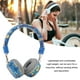 thumbnail image 4 of Auriculares inalámbricos Auriculares inalámbricos plegables Patrones de dinosaurios azules Ajustables portátiles para juegos en casa, 4 of 8