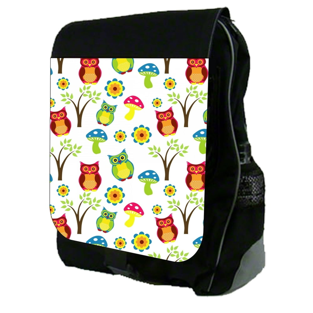 Accessory Avenue Owls and Mushrooms Black School Backpack Walmart