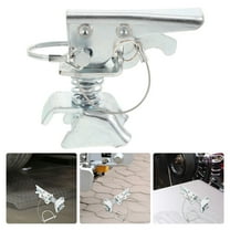 SASABAXI Silver Round Trailer Coupler with Adjustable Handle Hitch Ball Cover 7.07X2.75X1.77in 1Set