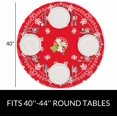 thumbnail image 2 of Eastern Motifs Round Table Cloth Classic Red White Bandana Pattern Elastic Edged Table Cover Fade and Stain Resistant Table Cloths Easy to Clean Fits Tables 40-44" Diameter, 2 of 6
