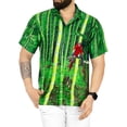 thumbnail image 5 of Camisa elegante de playa para hombre con estampado 3D, manga corta, botones de verano, vacaciones, estilo tropical, Aloha, 5 of 5