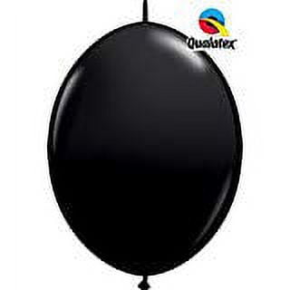 12 inch Qualatex Quicklink - Onyx Black Latex Balloons (50 Pack) - Party Supplies Decorations