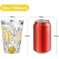 thumbnail image 2 of 12oz Silver Plastic Cups, 100 Pack Silver Rimmed Disposable Cups, Heavy-duty Party Cocktail Glasses for Christmas, Plastic Cups for Party, Holiday, Wedding and Birthday, 2 of 4