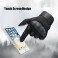 thumbnail image 4 of Caoutchouc Hard Knuckle Doigt Complet et Demi Doigt Gants Gants de cran Gants pour Moto Vlo Chasse Escalade CampingNoir, 4 of 5