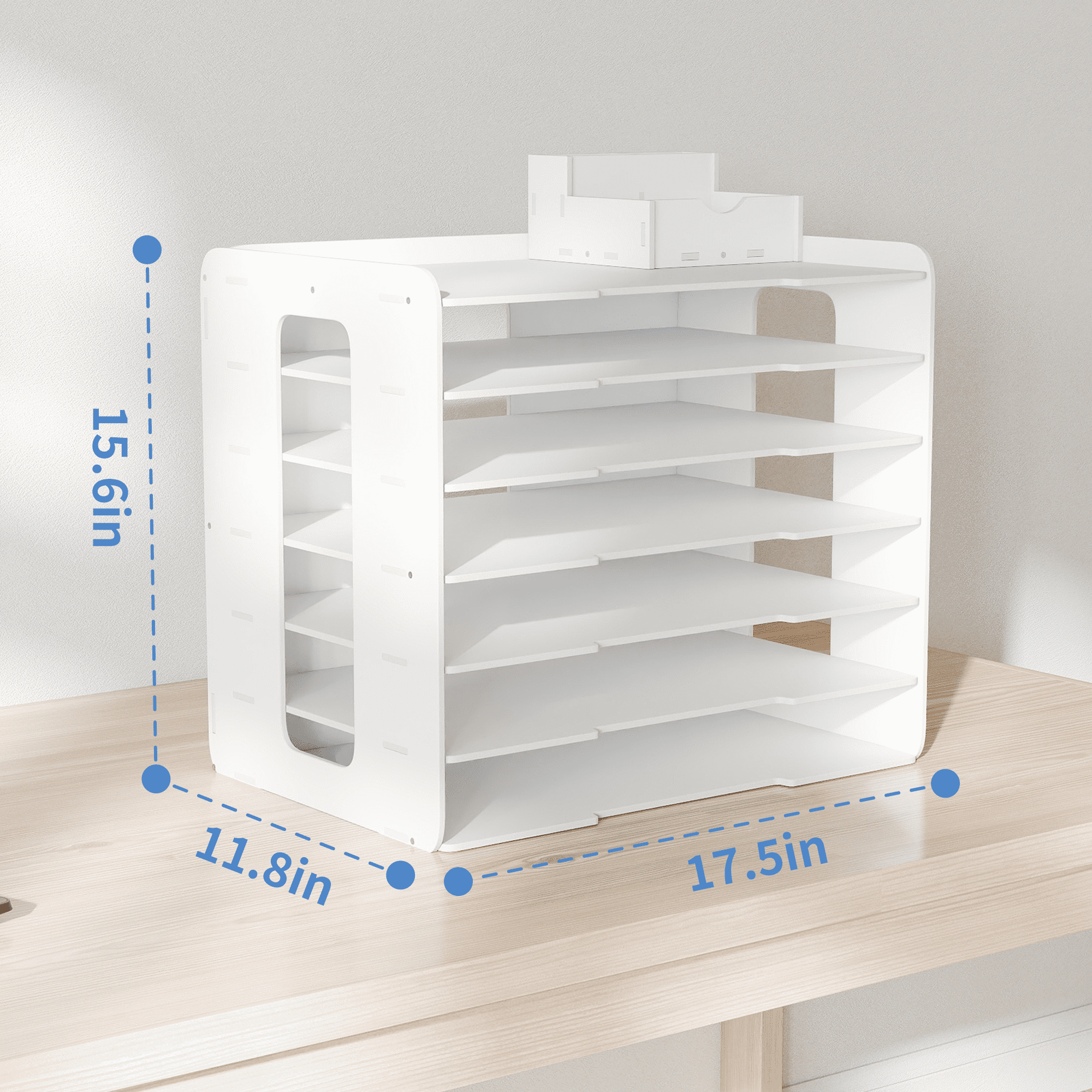 Gtouse 7-Tier Desk File Organizer, 11x17 Inches Large Size A3 Paper Organizer, Desk Organizer for Office Documents, Home