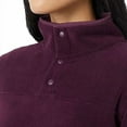 thumbnail image 2 of 32 Degrees Women's Button Snap Fleece Pullover (Port Grape, S), 2 of 3