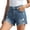 Light Blue, variant on Yifymode Jean Shorts Womens Summer Mid Rise Stretchy Ripped Denim Shorts Casual Mid Thigh Cut Off Jorts with Pockets,Light Blue S