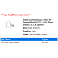thumbnail image 2 of Automatic Transmission Filter Kit - Compatible with 1978 - 1980 Toyota Cressida 2.6L 6-Cylinder 1979, 2 of 2