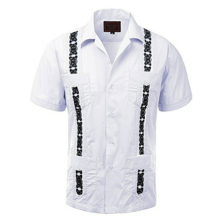 Maximos Maximos Men S Guayabera Two Tone Cuban Beach Wedding Short