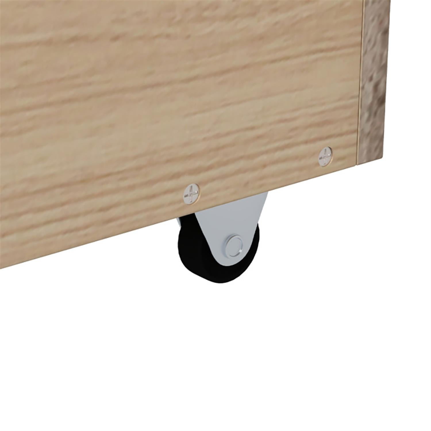 Demi Bonn Twin Daybed with Fence and 2 Drawers, Modern Wooden Bed Frame for Teens, White