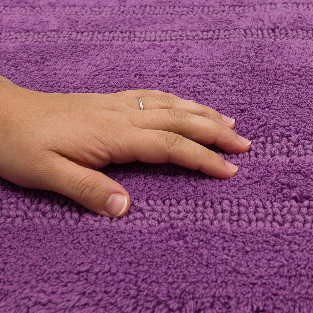 Mohawk Cotton Bath Mat Soft Absorbent Quick Dry Machine Washable Bathroom Mat, Magenta, 24" x 60"