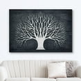 thumbnail image 2 of wall26 Canvas Print Wall Art Dark Wood Panel Retro Vintage Forest Tree Silhouette Nature Wilderness Illustration Modern Art Farmhouse/Country for Living Room, Bedroom, Office - 16"x24", 2 of 5