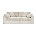 thumbnail image 3 of Roundhill Furniture Belvoir Upholstered Stationary Sofa, Beige Champagne, 3 of 8