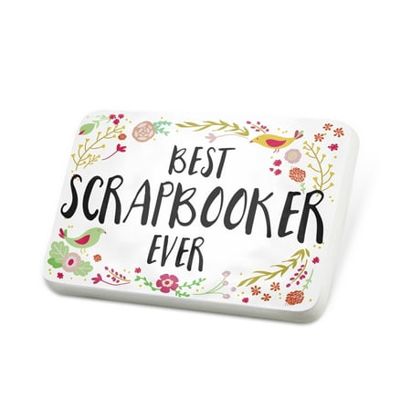 Porcelein Pin Happy Floral Border Scrapbooker Lapel Badge – NEONBLOND
