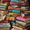 Vintage Books, variant on UXIEQU Colorful Cat Canvas Wall Art Print 15.75x11.81 Inches