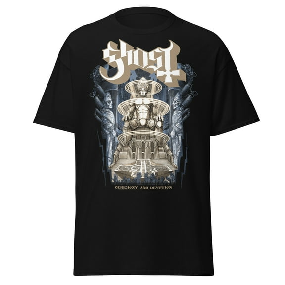 Ghost - Monument Jumbo Print Unisex T-Shirt - Black - Small