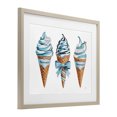 thumbnail image 3 of Stupell Industries Blue Glam Ice Cream Cones Birch Framed Print Under Glass design by Amanda Greenwood, 17 x 21, 3 of 10