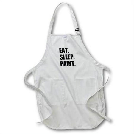 Eat Sleep Paint - art artist arty student passionate painter decorator Full Length Apron with Pockets 22w x 30l apr-180425-1