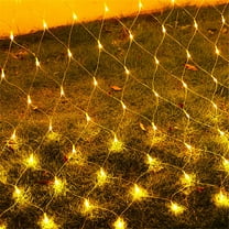 Christmas LED Net Lights Outdoor, Waterproof Mesh String Light, 200 LED 9.8 FT x 6.6 FT 8 Modes Plug in, Decor for Bushes Garden Party Xmas Tree,Warm White