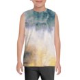 thumbnail image 4 of Ruyang Kids Boys Sleeveless Tank Top Gradient Pastel Print Round Neck Vests Tees Summer Beach Swim Casual Football Basketball Vests, 4 of 7