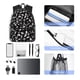 thumbnail image 4 of Disketp Black White Leaves Mochila Ligera Clásica con Múltiples Bolsillos, Mochila Casual para Hombre y Mujer, Ideal para Escuela, Trabajo y Viajes, 4 of 6
