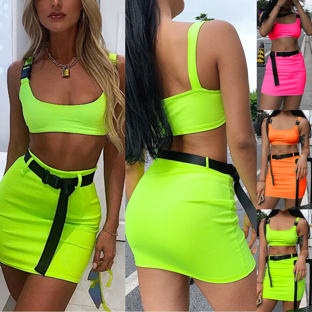 short skirt crop top
