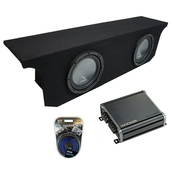 2007-2018 Jeep Wrangler JK Unlimited Harmony R104 Dual 10" Sub Box & CXA4001 Amp