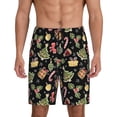 thumbnail image 1 of Bingfone Christmas Tree Decoration for Men's Short Pajama Pants, Elastic Waist Drawstring Summer Shorts-4X-Large, 1 of 6