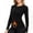 Black, variant on Fnooota Womens Thermal Tops, Crew Neck Base Layer Slim Fit Long Sleeve Layering Undershirts Khaki Size S-2XL