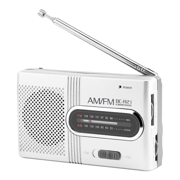 Radio portátil ANGGREK mini Estéreo Receptor AM/FM Color plata