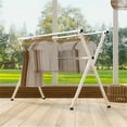 thumbnail image 2 of [Heavy Duty Drying Rack] Heavy Duty Stainless Steel Clothes Drying Rack 78.7 Inches | Folding Outdoor Indoor, Collapsible, Foldable Laundry Drying Rack, Clothesline, 2 of 9