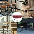 thumbnail image 6 of Uxcell 1-Pack Bar Stool Covers Round, for 12-14 Inch Chair Waterproof PU Seat Covers with Elastic Bands [Wine red], 6 of 8