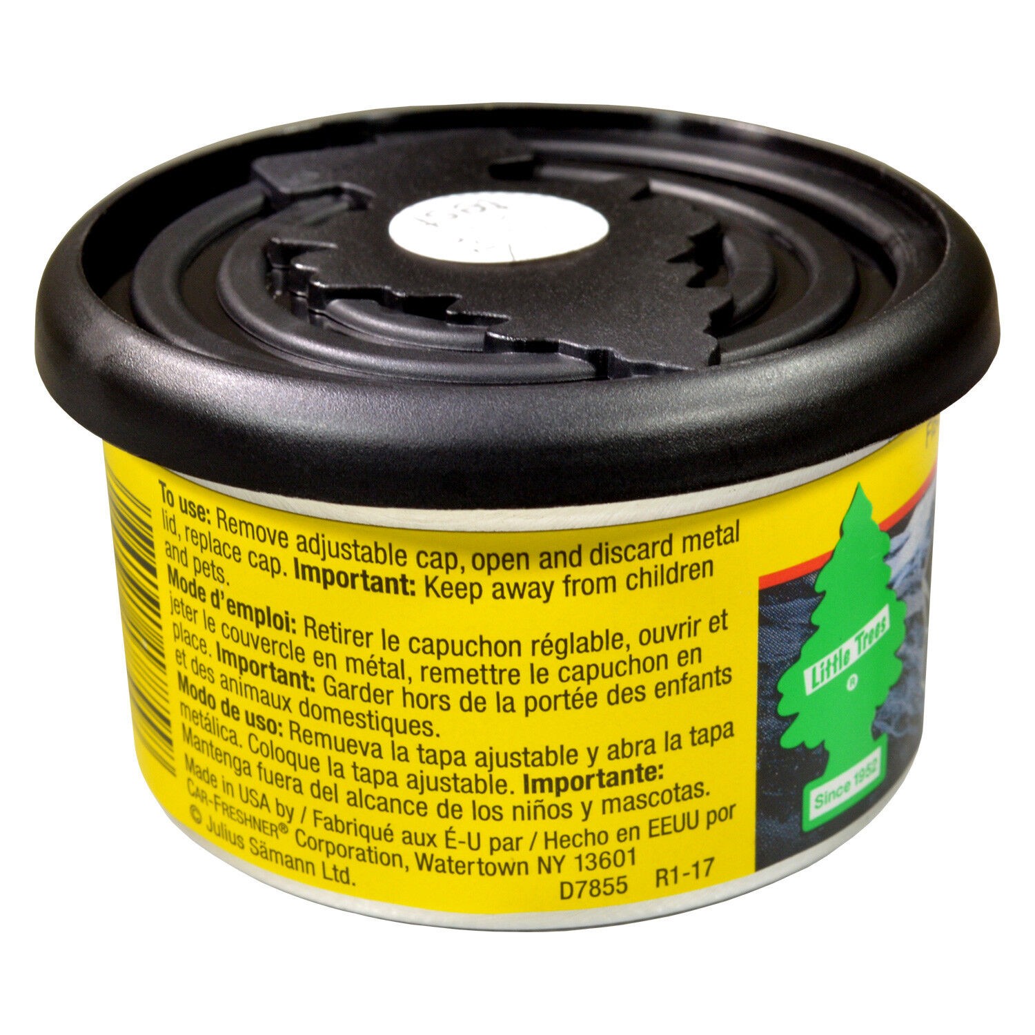Little Trees Black Ice Scented Fiber Can Air Freshener for Home & Car 12 PACK!