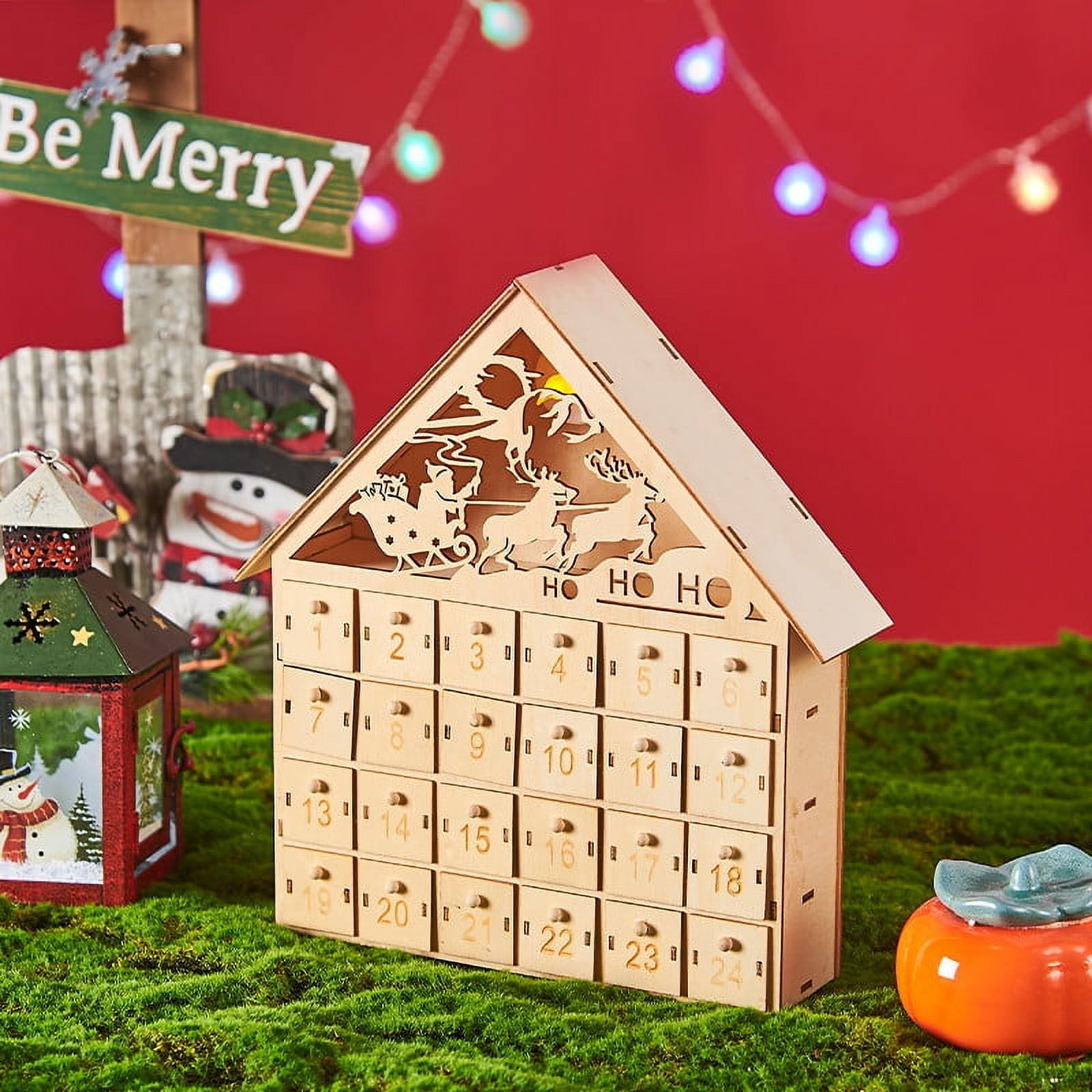 Jubipavy Calendar Calendar 2026 2026 Calendars on Sale Desk Calendar 2026 Wooden Christmas Decoration Day 24 Day Countdown Calendar Ornament
