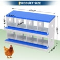 thumbnail image 6 of Chicken Nesting Boxes, 8 Compartment Metal Chicken Egg Laying Box with Lid Cover for Hens/Ducks, Easy Egg Collection Hen Roosting and Coop Use, Blue, 6 of 7