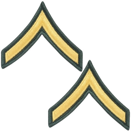 Army Private E-2 Stripes Sew on Rank Class A Pair