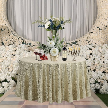 

Jevix Round Sequin Tablecloth 108x108 Inch Glitter