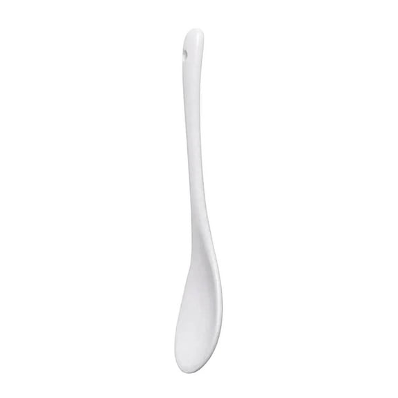 Ceramic Teaspoon Set of 5 White Porcelain Spoons for Coffee Tea Stirring Elegant Tableware for Home Kitchen Dishwasher Safe White
