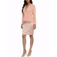 thumbnail image 4 of INSPIRE CHIC Women's Blazer Stand Collar Long Sleeve Single Button Peplum Blazer XS Pink, 4 of 7