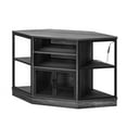 thumbnail image 2 of ModFusion Gray TV Stand, 55" Max Screen, 6 Shelves, LED Lights, Drawers, Adjustable, 300 lb Capacity, 2 of 7